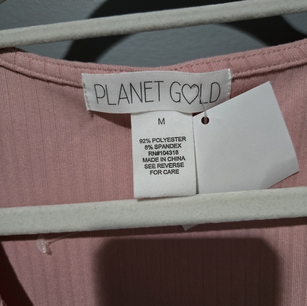 NWT PLANET GOLD PINK Medium DRESS - Picture 4 of 5